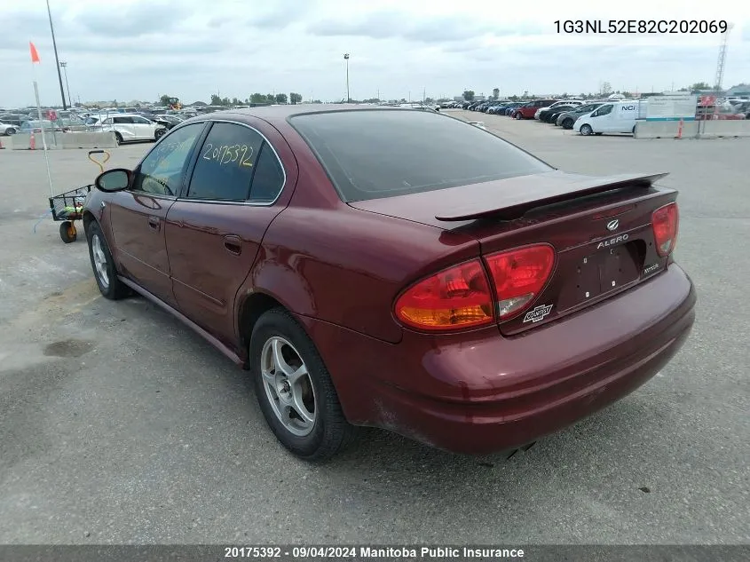 2002 Oldsmobile Alero Gl VIN: 1G3NL52E82C202069 Lot: 20175392