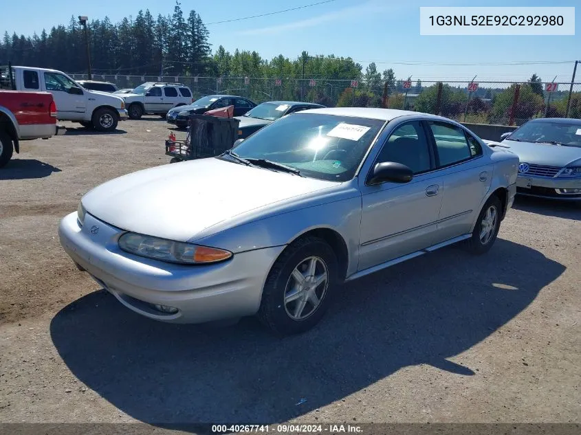 2002 Oldsmobile Alero Gl1 VIN: 1G3NL52E92C292980 Lot: 40267741