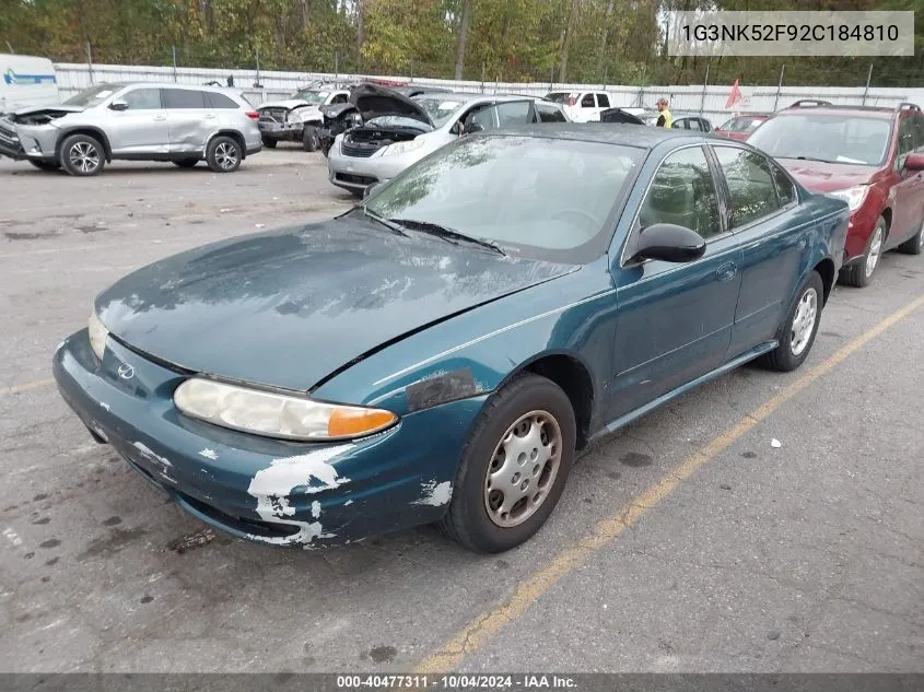 2002 Oldsmobile Alero Gx VIN: 1G3NK52F92C184810 Lot: 40477311