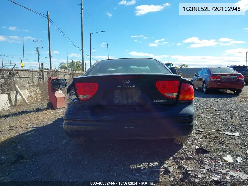 2002 Oldsmobile Alero Gl1 VIN: 1G3NL52E72C102948 Lot: 40532466