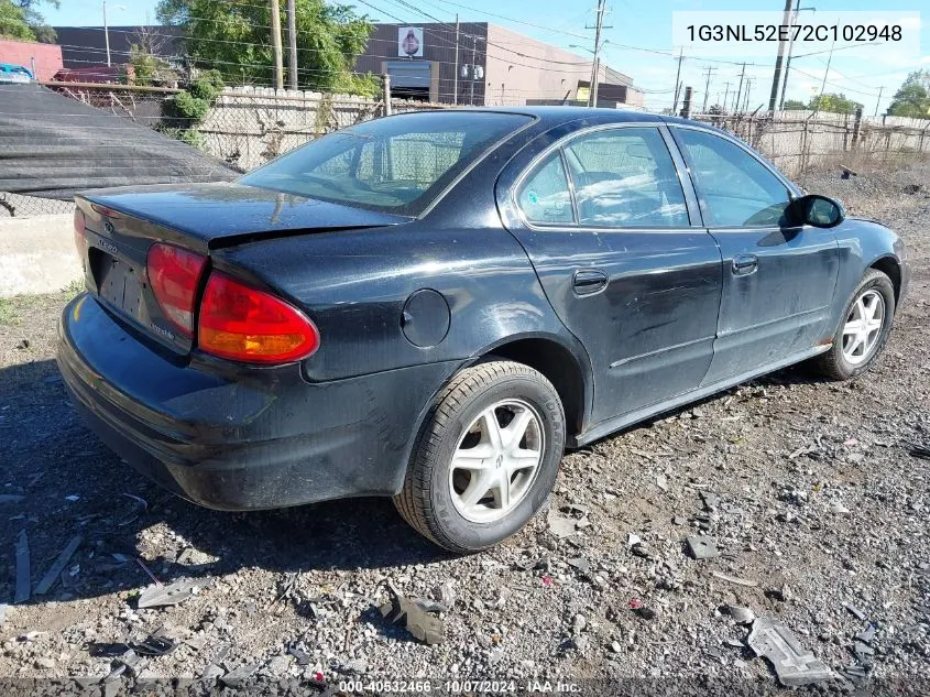 2002 Oldsmobile Alero Gl1 VIN: 1G3NL52E72C102948 Lot: 40532466