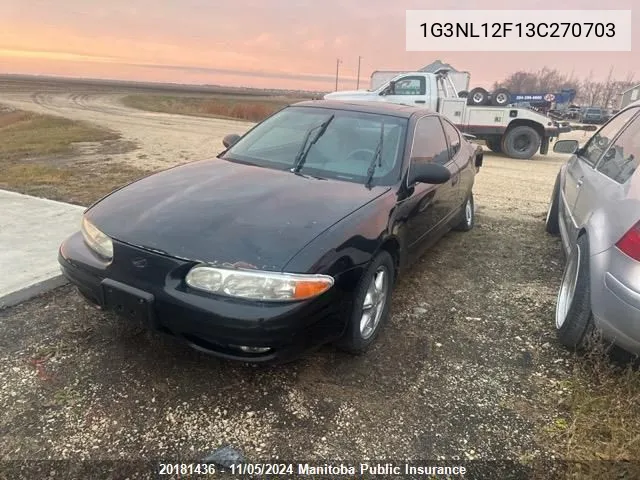 2003 Oldsmobile Alero Gl VIN: 1G3NL12F13C270703 Lot: 20181436