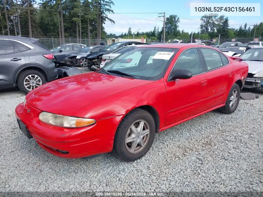 2003 Oldsmobile Alero Gl1 VIN: 1G3NL52F43C156461 Lot: 39618288