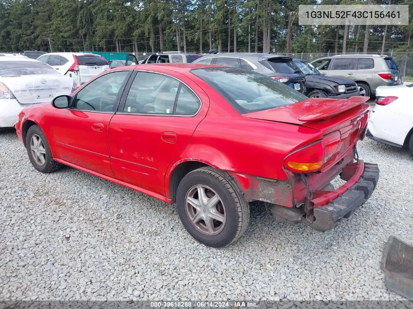 1G3NL52F43C156461 2003 Oldsmobile Alero Gl1