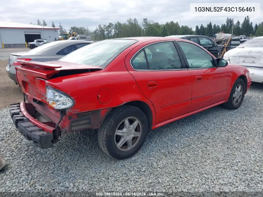 1G3NL52F43C156461 2003 Oldsmobile Alero Gl1