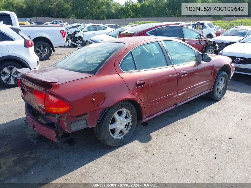 2003 Oldsmobile Alero Gl1 VIN: 1G3NL52F43C109642 Lot: 39765301