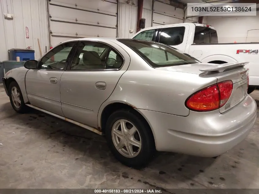 2003 Oldsmobile Alero Gl1 VIN: 1G3NL52E53C138624 Lot: 40158183