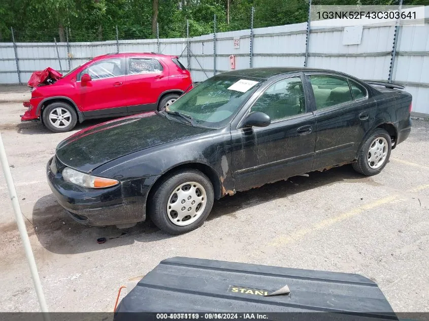 2003 Oldsmobile Alero Gx VIN: 1G3NK52F43C303641 Lot: 40371119