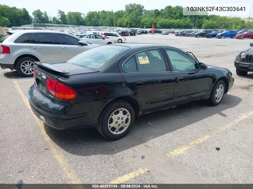 2003 Oldsmobile Alero Gx VIN: 1G3NK52F43C303641 Lot: 40371119