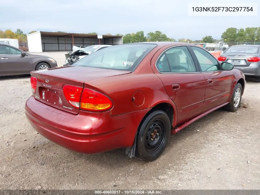 2003 Oldsmobile Alero Gx VIN: 1G3NK52F73C297754 Lot: 40603017