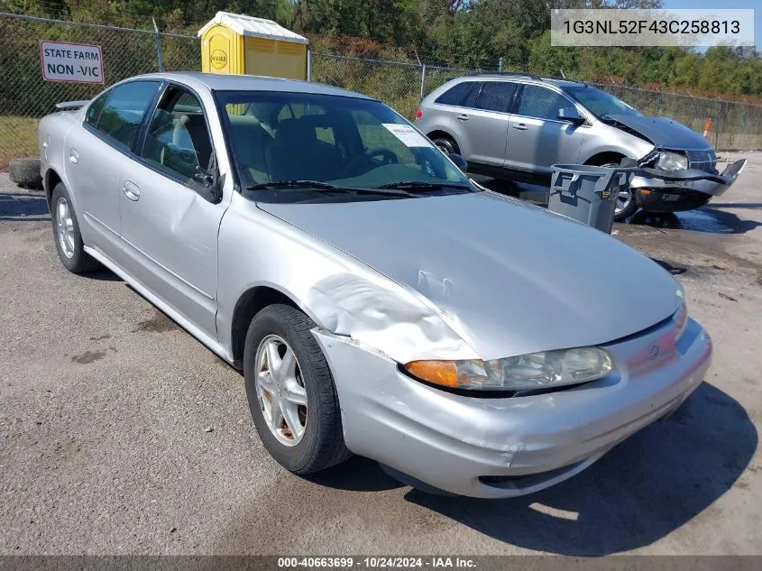 2003 Oldsmobile Alero Gl1 VIN: 1G3NL52F43C258813 Lot: 40663699