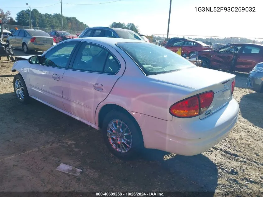 2003 Oldsmobile Alero Gl1 VIN: 1G3NL52F93C269032 Lot: 40699258