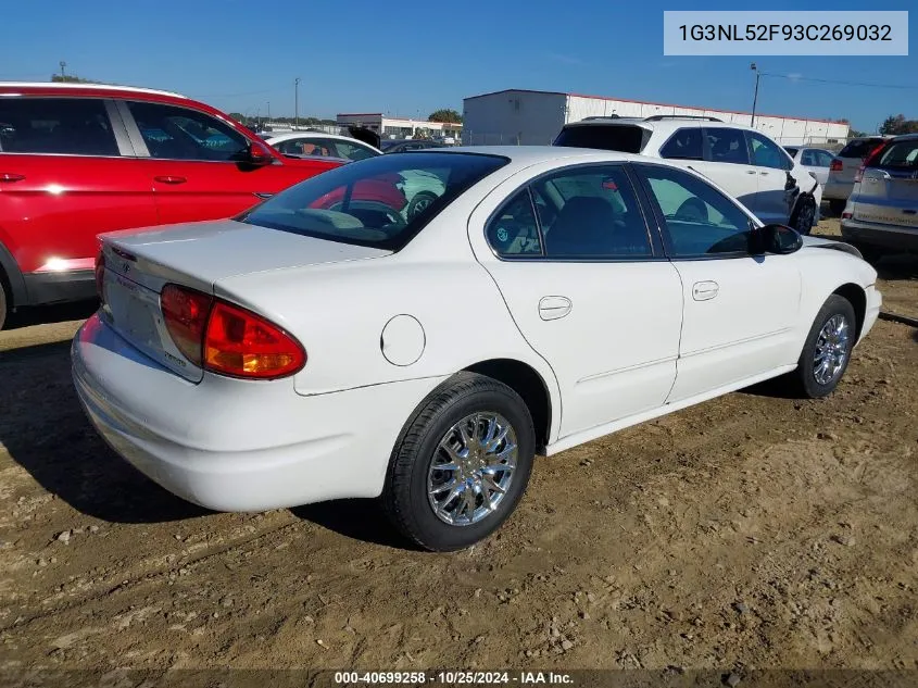 2003 Oldsmobile Alero Gl1 VIN: 1G3NL52F93C269032 Lot: 40699258