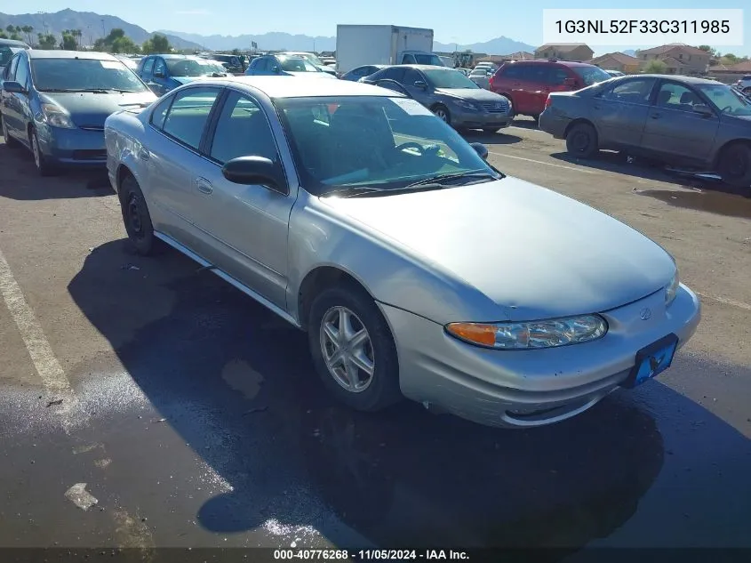 2003 Oldsmobile Alero Gl1 VIN: 1G3NL52F33C311985 Lot: 40776268