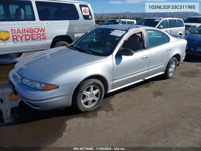 2003 Oldsmobile Alero Gl1 VIN: 1G3NL52F33C311985 Lot: 40776268