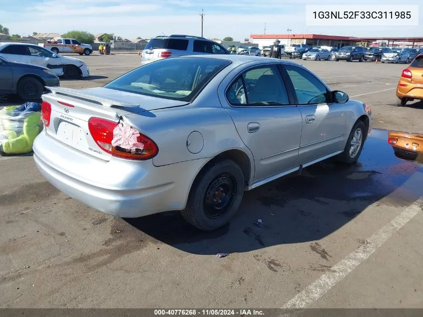 2003 Oldsmobile Alero Gl1 VIN: 1G3NL52F33C311985 Lot: 40776268