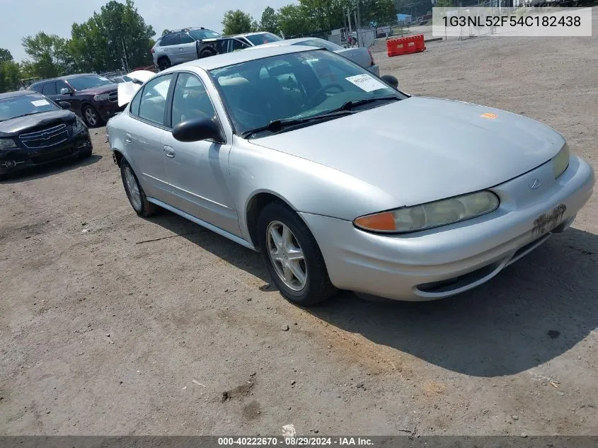 2004 Oldsmobile Alero Gl1 VIN: 1G3NL52F54C182438 Lot: 40222670