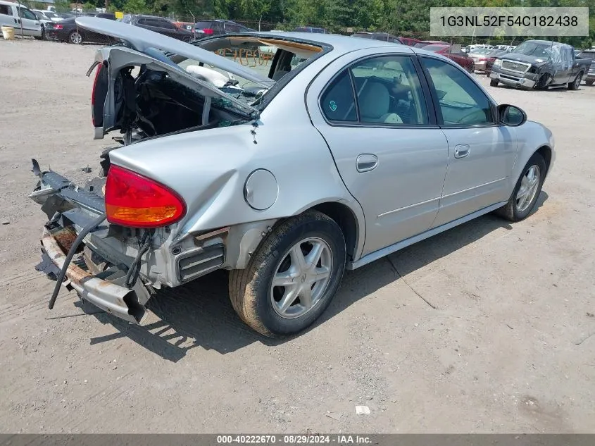 2004 Oldsmobile Alero Gl1 VIN: 1G3NL52F54C182438 Lot: 40222670