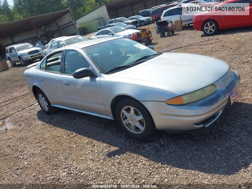 2004 Oldsmobile Alero Gl1 VIN: 1G3NL52F54C180706 Lot: 40524736