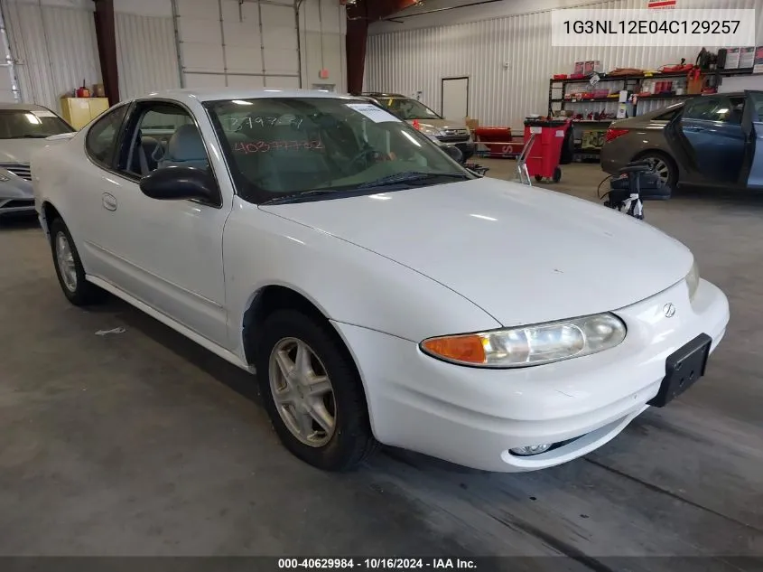 2004 Oldsmobile Alero Gl1 VIN: 1G3NL12E04C129257 Lot: 40629984