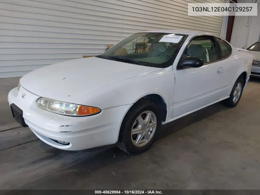 2004 Oldsmobile Alero Gl1 VIN: 1G3NL12E04C129257 Lot: 40629984