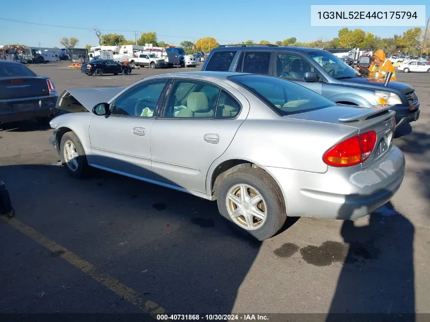 2004 Oldsmobile Alero Gl1 VIN: 1G3NL52E44C175794 Lot: 40731868