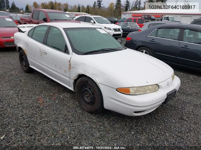 2004 Oldsmobile Alero Gl VIN: 1G3NL52F64C105917 Lot: 40744570