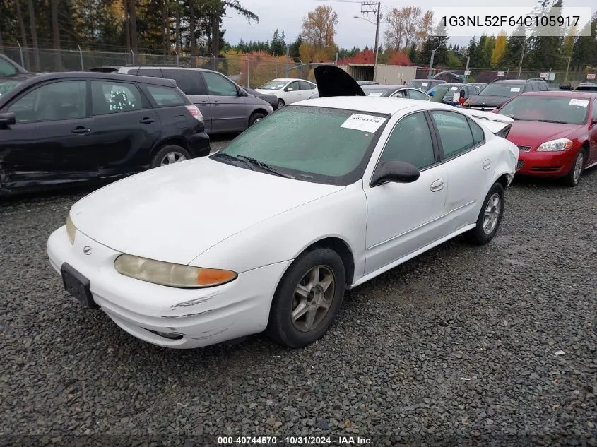 2004 Oldsmobile Alero Gl VIN: 1G3NL52F64C105917 Lot: 40744570