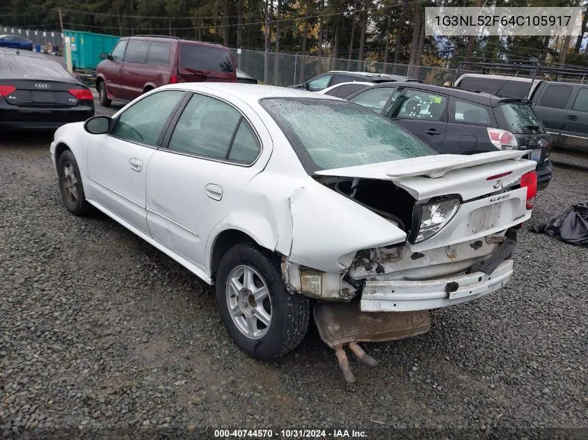 2004 Oldsmobile Alero Gl VIN: 1G3NL52F64C105917 Lot: 40744570