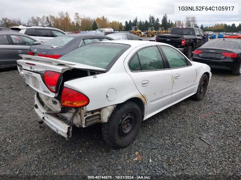 2004 Oldsmobile Alero Gl VIN: 1G3NL52F64C105917 Lot: 40744570