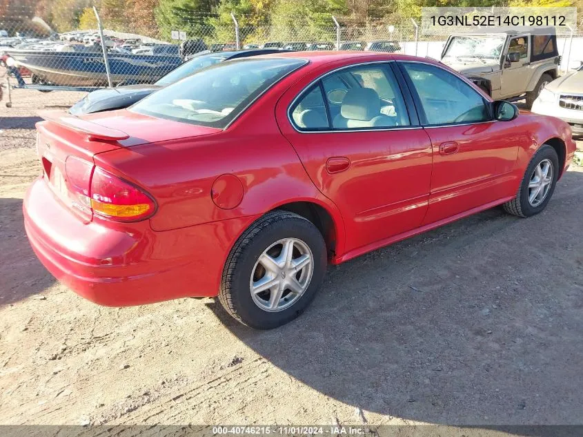 2004 Oldsmobile Alero Gl1 VIN: 1G3NL52E14C198112 Lot: 40746215