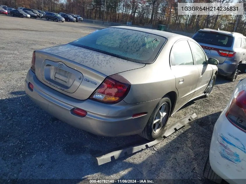 2001 Oldsmobile Aurora 3.5 VIN: 1G3GR64H214236831 Lot: 40792140