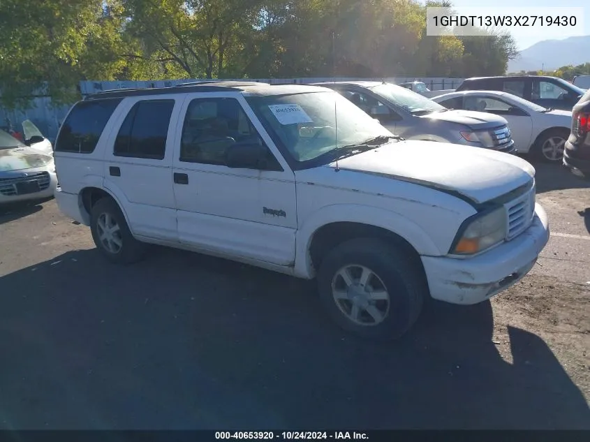 1999 Oldsmobile Bravada VIN: 1GHDT13W3X2719430 Lot: 40653920