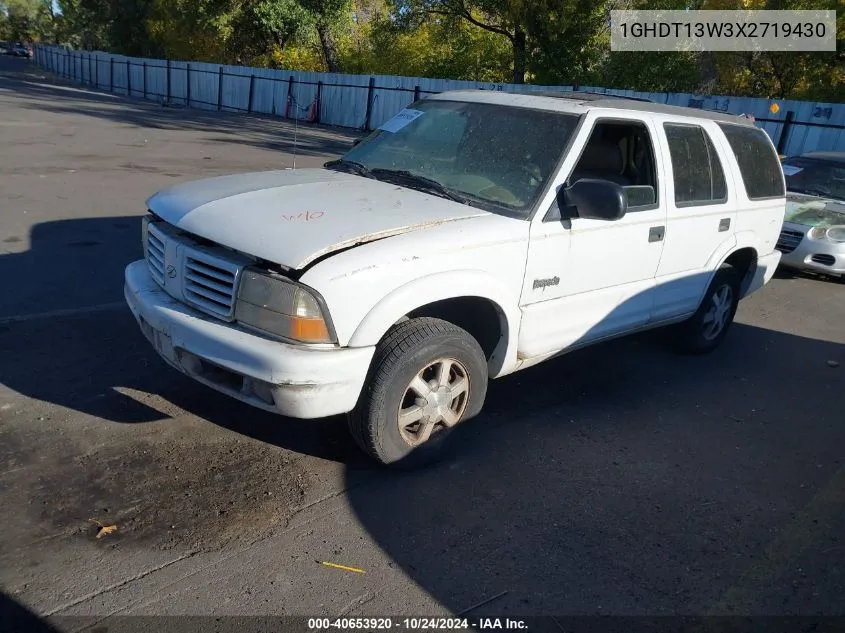 1999 Oldsmobile Bravada VIN: 1GHDT13W3X2719430 Lot: 40653920