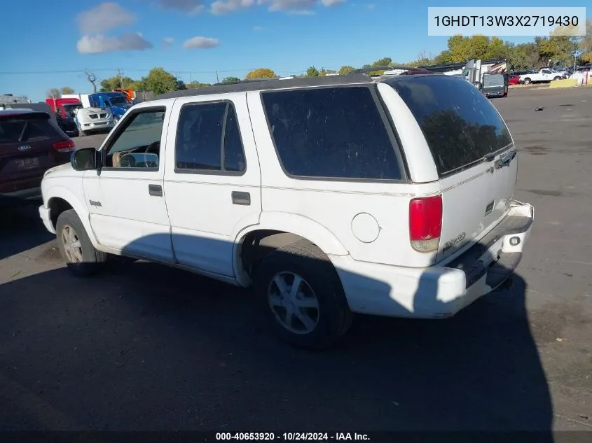 1999 Oldsmobile Bravada VIN: 1GHDT13W3X2719430 Lot: 40653920