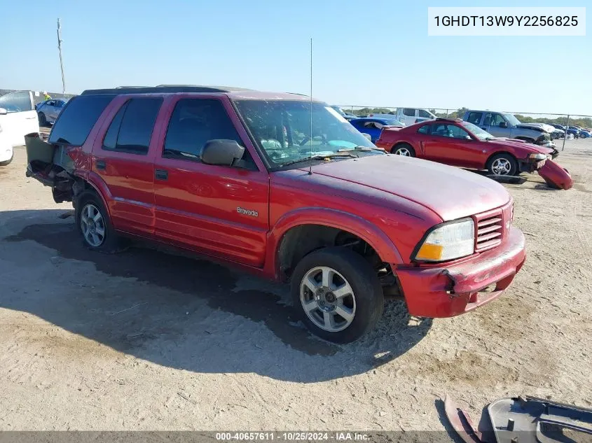 2000 Oldsmobile Bravada VIN: 1GHDT13W9Y2256825 Lot: 40657611