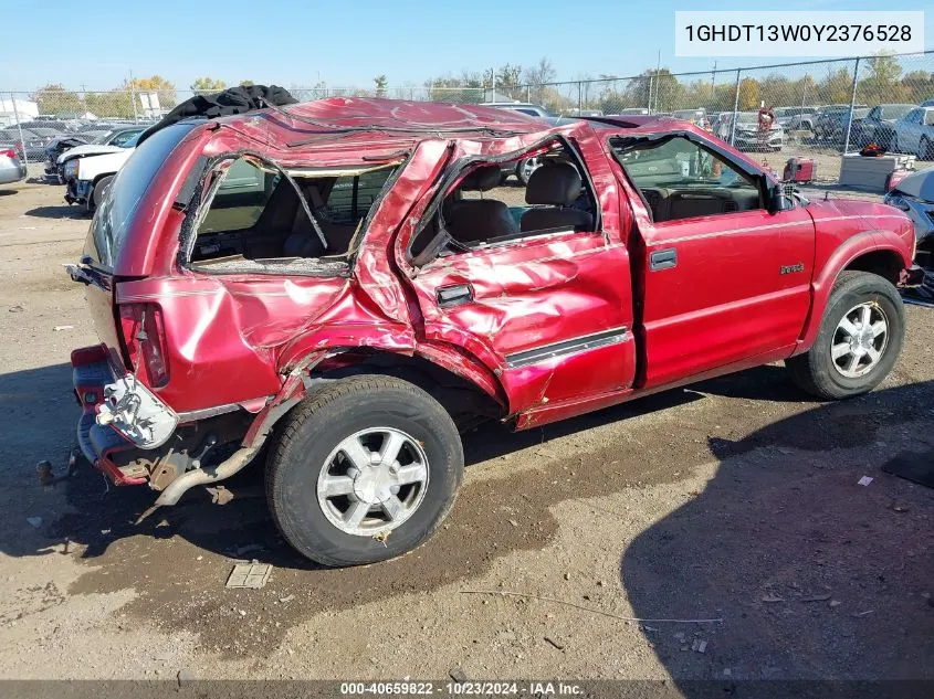 2000 Oldsmobile Bravada VIN: 1GHDT13W0Y2376528 Lot: 40659822