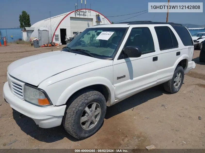 2001 Oldsmobile Bravada VIN: 1GHDT13W112142808 Lot: 40004365