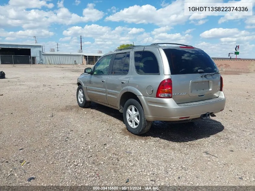 2002 Oldsmobile Bravada VIN: 1GHDT13S822374336 Lot: 39415500