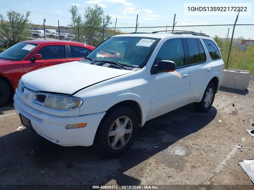 2002 Oldsmobile Bravada Base (Discontinued) VIN: 1GHDS13S922172222 Lot: 40609372