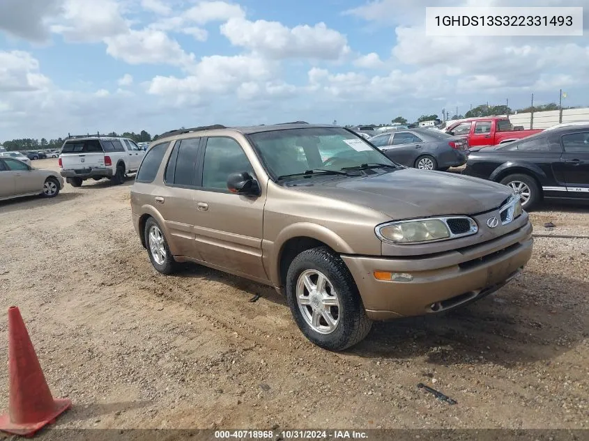 2002 Oldsmobile Bravada Base (Discontinued) VIN: 1GHDS13S322331493 Lot: 40718968