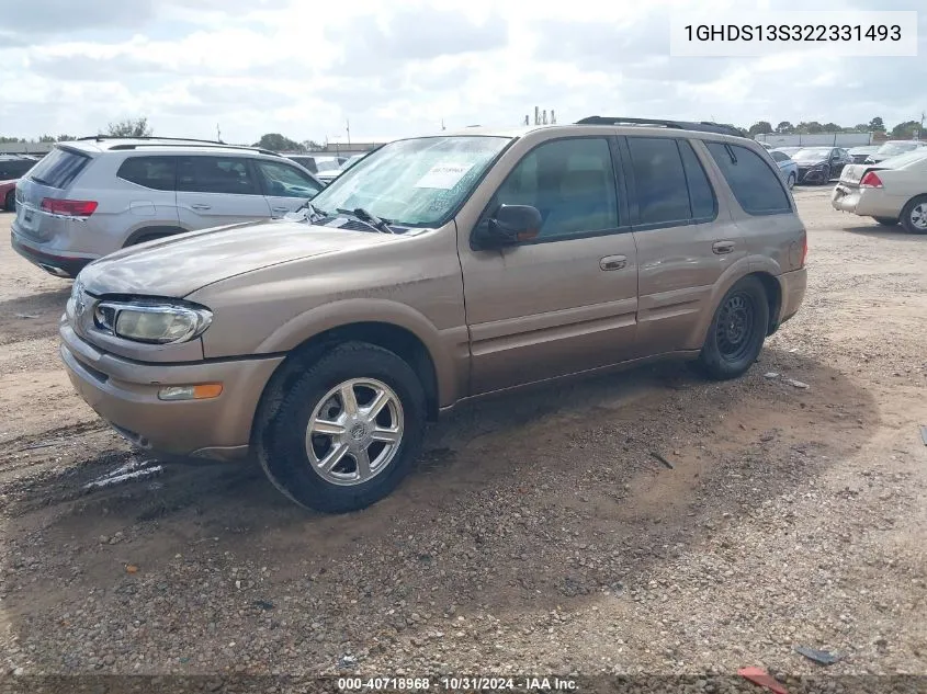 2002 Oldsmobile Bravada Base (Discontinued) VIN: 1GHDS13S322331493 Lot: 40718968