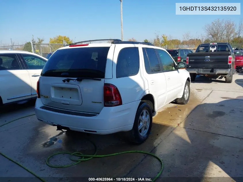 2003 Oldsmobile Bravada VIN: 1GHDT13S432135920 Lot: 40625964