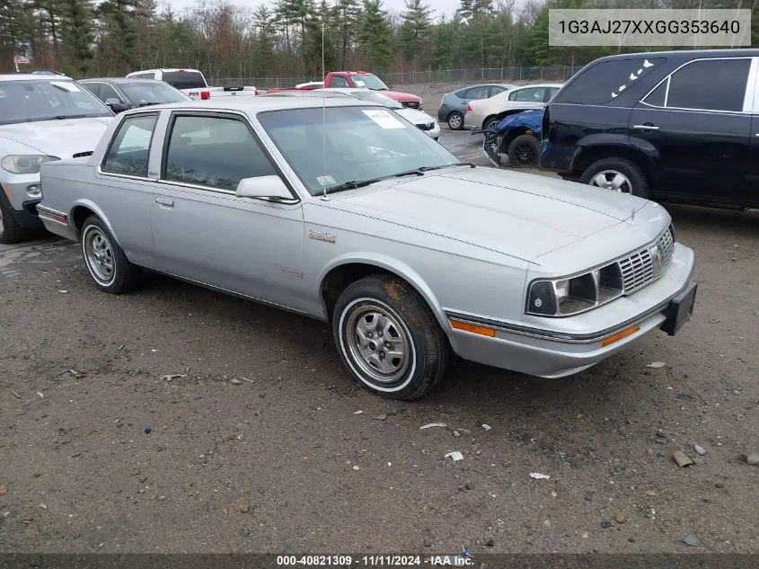 1G3AJ27XXGG353640 1986 Oldsmobile Cutlass Ciera