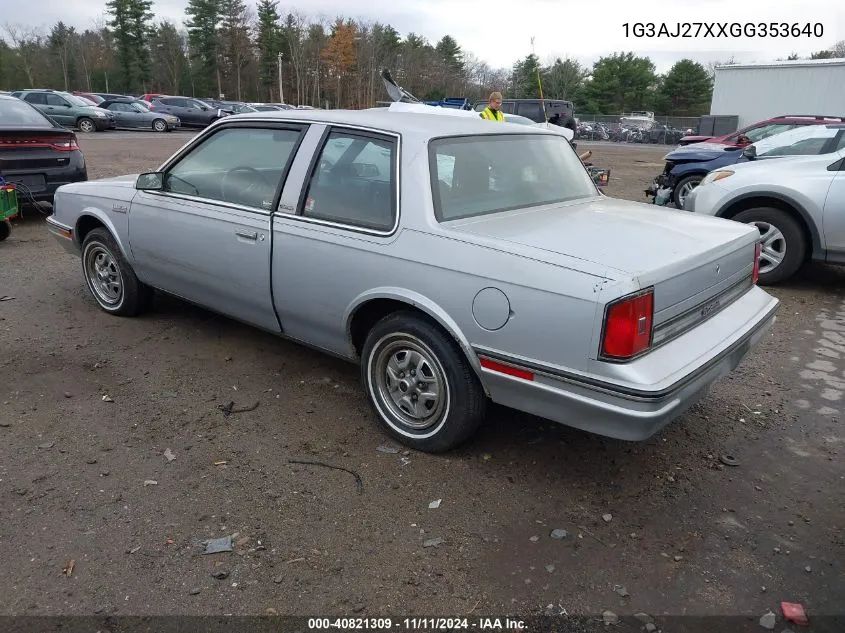 1G3AJ27XXGG353640 1986 Oldsmobile Cutlass Ciera