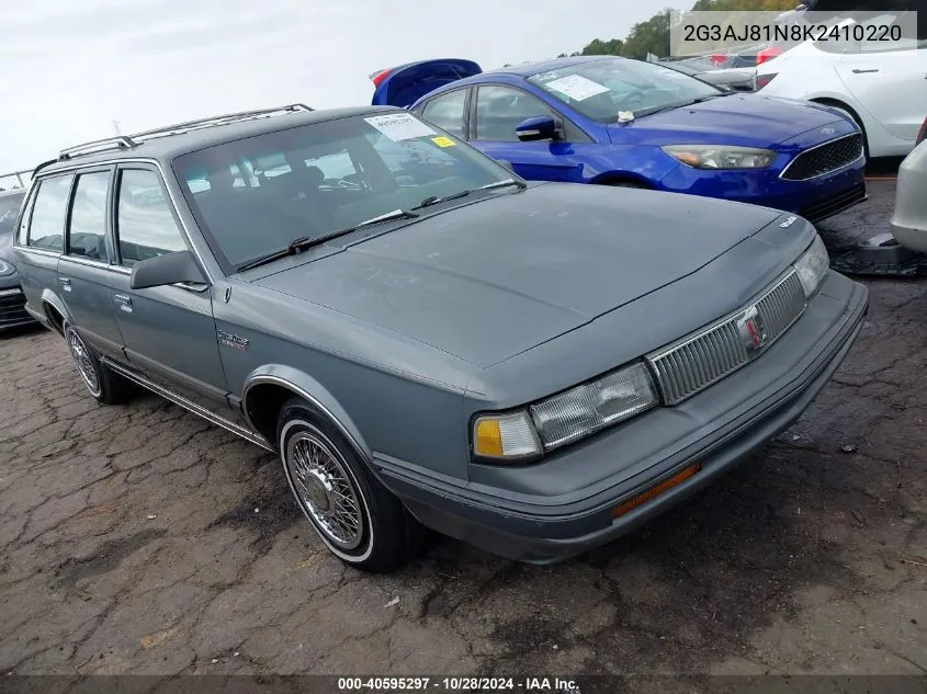 1989 Oldsmobile Cutlass Ciera Cruiser VIN: 2G3AJ81N8K2410220 Lot: 40595297