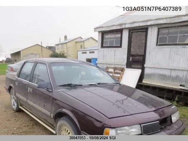 1993 Oldsmobile Cutlass Ciera S VIN: 1G3AG51N7P6407389 Lot: 30047053