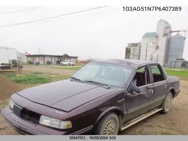 1993 Oldsmobile Cutlass Ciera S VIN: 1G3AG51N7P6407389 Lot: 30047053