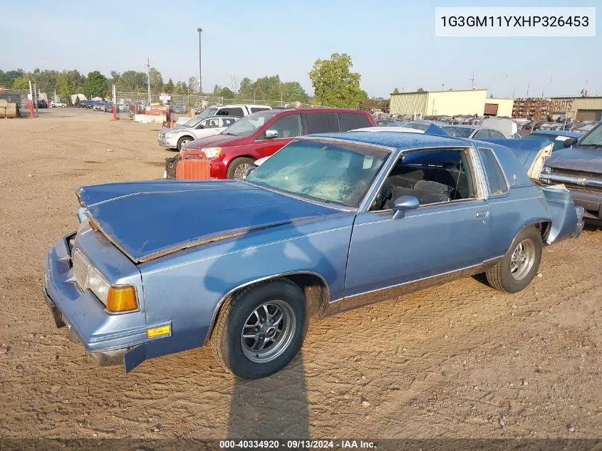 1G3GM11YXHP326453 1987 Oldsmobile Cutlass Supreme Brougham