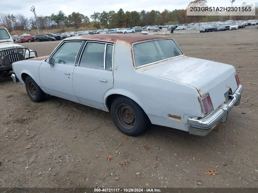 2G3GR51A2H2301565 1987 Oldsmobile Cutlass Supreme